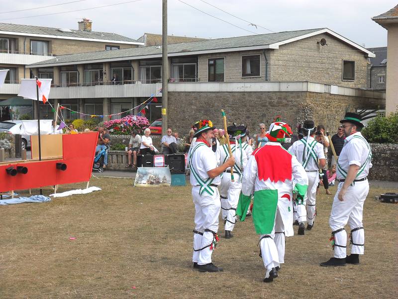 Morris Men on Harbour Green at West Bay